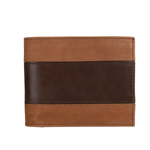 Wholesale Men's Vintage <b>RFID</b> <b>Blocking</b> Short Genuine Leather <b>Wallet</b> with Customizable Color & Logo - Product Image 1