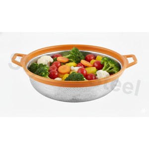 กระชอนสแตนเลสสำหรับใช้ในครัวทุกวัน ดีไซน์โดดเด่น ใช้กรองพุดดิ้ง ตะแกรงกรองอาหาร สะดวกสบาย - Product Image 2