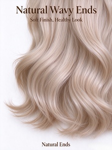 Perruque longue ondulée en cheveux humains couleur or clair, avec une ligne de cheveux naturelle et douce, pour un usage quotidien - Product Image 6