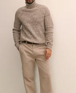 Cardigan décontracté à col rond et manches longues pour l'hiver, avec doublure, en maille nylon/acrylique pour l'automne - Product Image 2