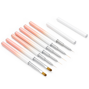 New Arrival <strong>Nail</strong> Supplier Pearl White Painting Color Ombre Oval Gel <strong>Brush</strong> Ultra Thin <strong>Nail</strong> Details Strip Liner <strong>Nail</strong> <strong>Brush</strong> <strong>Set</strong> - Product Image 5