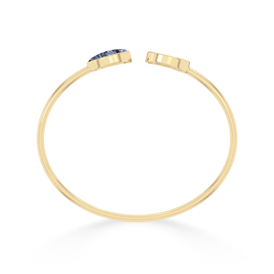 18k Gold Plated High Finish Adjustable Bezel Setting Natural Pietersite Oval Marquise Shape Twister Bracelet Trendy <b>Men</b> Women - Product Image 2
