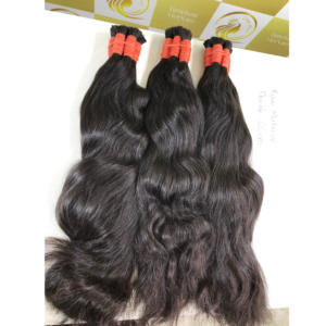 100% Extensions de cheveux humains vietnamiens droits naturels couleur brune extrémités épaisses Double qualité couleur foncée faite sur commande - Product Image 1