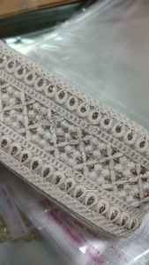 เครื่องริบบิ้นและผ้าลูกไม้ปักแบบกำหนดเอง,ในดีไซน์และสีต่างๆสำหรับชุดแต่งงานในการออกแบบและขนาดต่างๆ - Product Image 5