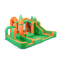 Structures de jeux multifonctionnelles avec mur d'escalade, grand toboggan, jeux aquatiques gonflables pour enfants, château gonflable pour enfants