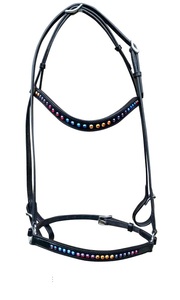 Equipo nupcial de caballo brida de caballo de plástico ecuestre ajustable impermeable rojo recubierto de PVC Nylon Bridas de caballo - Product Image 4