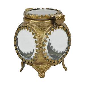 El mejor vendedor, joyero de latón y vidrio, diseño personalizado, joyero antiguo de vidrio y latón, exportador mayorista - Product Image 2