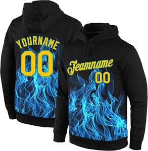 Sublimación personalizable, ropa de calle, de gran tamaño, de poliéster, cara completa, con cremallera, Unisex, estampado de soplo, sudaderas con capucha para hombre - Product Image 1