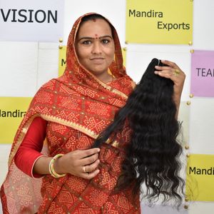 100% Cuticle Aligned Virgin Vietnamese Indian <b>Hair</b> Extensions Black Color Wavy Bundles Curl Styles Vendor Offers Cheap Price - Product Image 5