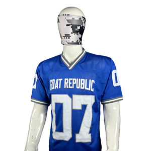 Vêtements de sport OEM pour adultes, 100% polyester, imprimé, unisexe, manches courtes, jersey en mesh, logo personnalisé, design du nom de l'équipe, séchage rapide, toutes saisons - Product Image 1