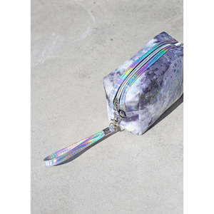 Astuccio Cosmetico Grande Capacità con Glitter a Forma di Stella, Organizer per Trucchi in PVC Trasparente, Design Olografico Serie Cielo Stellato - Product Image 3