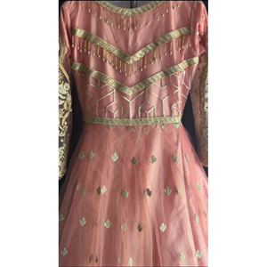 Robes de demoiselle d'honneur élégantes et modernes, à sequins pêche, longues, coupe trapèze, pour femmes - Product Image 3