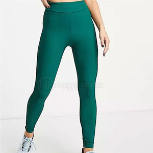 Leggings pour femmes de haute qualité personnalisés, taille élastique, motif uni, couleur personnalisée, vente en ligne, longueur totale - Product Image 1