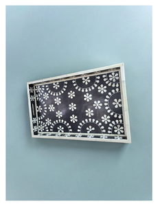 Bandeja de almacenamiento OEM hecha a mano para decoración, embalaje personalizado, elegancia en cada servicio, incrustaciones de hueso, bandejas de serenidad, incrustaciones de hueso - Product Image 2