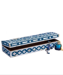 Boîte à bijoux de rangement en incrustation d'os faite à la main pour la décoration intérieure Boîtes de rangement de bijoux en corne et MDF de haute qualité Best-seller - Product Image 1