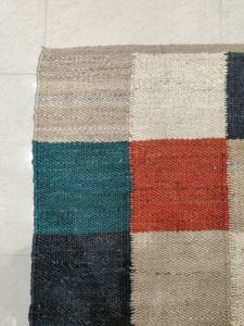 Tapis tissé à la main en jute naturel 100% motif multi-carreaux pour décor de salon et tapis de prière fait main - Product Image 2