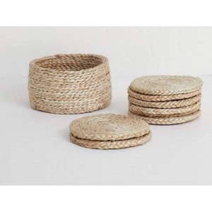 Tissé à la main paille isolation caboteur Pad ménage maïs cosse plat tapis herbe tressé à la main en osier grande Table sous-verres - Product Image 4