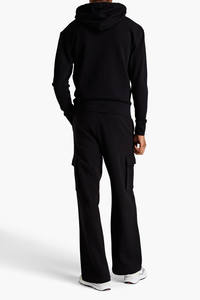 Premium <b>Plain</b> <b>Black</b> Hoodie for <b>Men</b> Unisex 420gsm Cotton Polyester Pullover Hoodie Embroidered Heavyweight And Casual Wear - Product Image 3