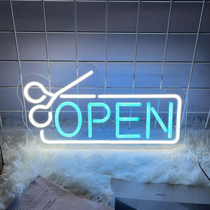 Letrero de luz de corte abierto de neón con letras decorativas de entrega rápida para el hogar para fiestas y salones de belleza Open Signry - Product Image 3