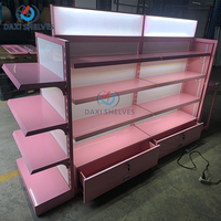 Étagères pour magasin de détail avec éclairage, étagère de vente de produits de beauté, étagère de rangement de cosmétiques de bureau