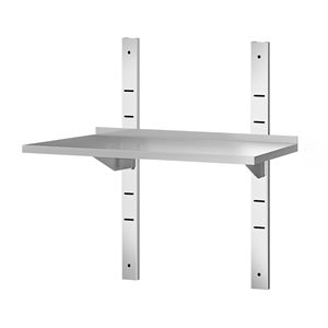 Estante de Pared Comercial de Acero Inoxidable PREMIUM - 600x400mm - con 2 Niveles - Product Image 5