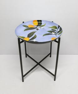 สติกเกอร์เหล็กทรงกลมตกแต่งโต๊ะด้านข้างเคลือบสำหรับห้องนั่งเล่นเฟอร์นิเจอร์ตกแต่งโต๊ะกาแฟทำด้วยมือ - Product Image 2