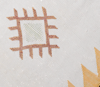Tapis en sabra blanc marocain fait main avec symboles amazighs, lavable, pour toutes les saisons, décoration intérieure, tapis berbère en soie sabra