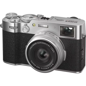 Appareil photo numérique hybride argenté X100VI disponible en stock avec stabilisation d'image, vidéo 4K/8K, garantie de 3 ans - Product Image 1