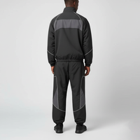 Chándal Deportivo Personalizado con Logotipo Bordado, Estilo Urbano, Corte Regular, Capucha, Cierre de Cremallera de un Cuarto, Bloques de Color Estampados, Venta al Por Mayor de Invierno
