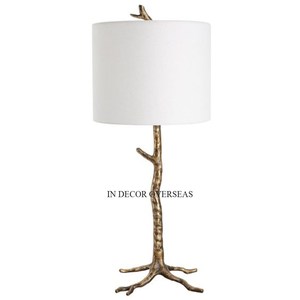 Soporte de fundición de aluminio chapado en oro de alta calidad y cubierta de polvo blanco, lámparas de lujo de aspecto clásico, suministros de decoración para sala de estar - Product Image 1