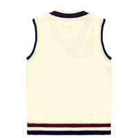 Cardigan Homme Personnalisé en Laine/Acrylique Tricoté pour l'Hiver, Col en V, Respirant, Anti-boulochage, Séchage Rapide, Anti-plis, Broderie Frontale