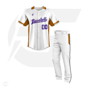 เครื่องแบบเบสบอลกระดุมเต็มชุดพร้อมชุดคำสั่งผสมชุดใส่ได้ทั้งชายและหญิงระบายอากาศได้ดีแห้งเร็ว - Product Image 2