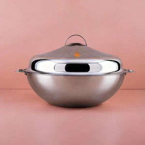 หม้ออุ่นอาหารสแตนเลสขัดเงา ดีไซน์สลักเลเซอร์ ทนทาน ไม่ติดกระทะ เก็บความร้อนได้ดี ราคาสุดคุ้ม - Product Image 1