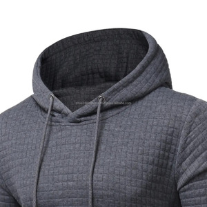 Pull à capuche 100% coton pour hommes Sweat-shirt de haute qualité Logo personnalisé Tricoté Grande taille Épaule tombante Polaire à capuche - Product Image 3