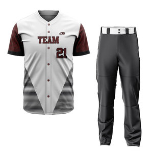 Tenues de baseball respirantes sur mesure pour hommes - Vêtements d'équipe professionnels 100% polyester à séchage rapide - Product Image 1