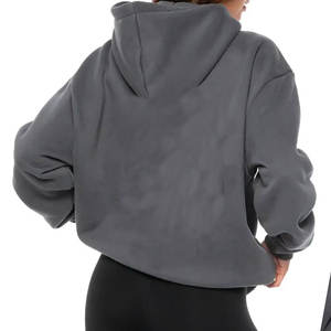 Algodón de alta calidad grueso en blanco liso peso pesado sudaderas con capucha de gran tamaño muestra gratis Logo Tallas grandes hombres Hoodi 2026 - Product Image 4