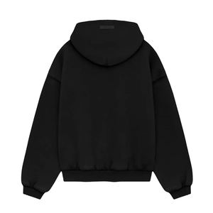 Sweat à capuche vintage à logo personnalisé de haute qualité, coupe classique, pour homme, 100% coton, saison hivernale, fermeture éclair, méthode de tissage au crochet - Product Image 2