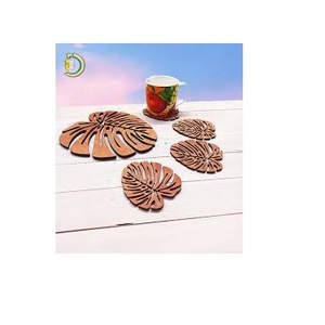 Modern Style New High Quality Round Mango Wood Wine Glass Mats Pads Homeware Tableware Dinnerware <b>Drink</b> <b>Coaster</b> TQC Brand - Product Image 6