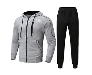 Chándal de lana de alta calidad para hombre, Camisa con capucha hecha a medida con pantalones para correr, precios baratos al por mayor para la temporada de invierno - Product Image 1
