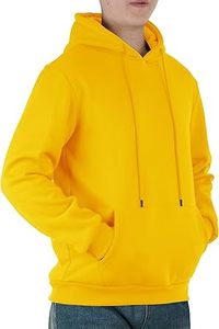 Sudaderas con capucha informales de invierno para hombre, Color sólido, 100% algodón, forro polar, ajuste Regular, secado rápido y transpirable, alta calidad - Product Image 6