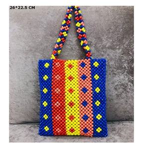 Bolso de mano con perlas para mujer, cartera de noche con asa, para fiesta de boda, cartera de perlas, bolso de mano blanco de verano, bolso tote de noche - Product Image 6