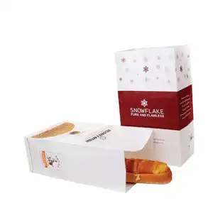 Preferred Premium Seller Disposable PE Lamination Sandwich White/ Craft SOS Food Grade Paper Bag 330mm X 178mm X 112mm