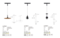 DC 48V nordique noir japonais suspension lampe éclairage Led décoratif pendentif lumière lustres plafond pendentif lumières or