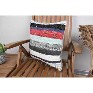 Multicolor Wool Kilim <b>18x18</b> Inch Decorative Cushion Woven Vintage Leaves Print Pattern Portable for Bedding Sofa Christmas Use - Product Image 3
