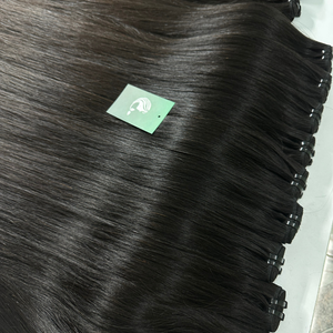 Vente en gros de cheveux vietnamiens bruts super doublement étirés, extension de cheveux humains de trame droite, cheveux de trame à cuticules alignées - Product Image 3