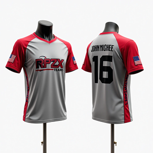 Maillots de sport imprimés personnalisés pour hommes Softball Basketball Football Maillots de pêche Respirant Crew Neck Durable Confortable Wear - Product Image 1