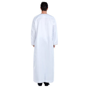 Jubbah Thobe Islámica Personalizada al por Mayor para Hombre, Vestido Islámico de Manga Larga, Thobe Árabe con Rayas en el Pecho para Niños y Adultos - Product Image 5
