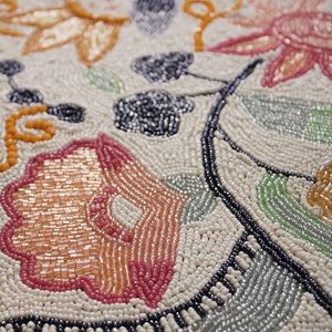 Best Satin Fabric Embroidered <b>Placemat</b> for Bedside Dining Table Wedding Parties New Year Beautiful Elegant Patterned Mats & Pads - Product Image 5