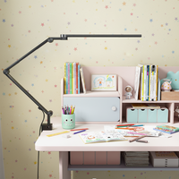 Lampe de bureau LED DC à double éclairage en aluminium, lumière blanc chaud, moderne et minimaliste, avec mémoire, pliable, pour lecture, électrique