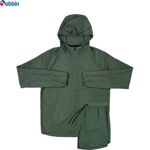 Ensemble de shorts coupe-vent en nylon personnalisé unisexe de haute qualité, ensemble de veste à capuche lourde personnalisée pour hommes, taille haute - Product Image 2